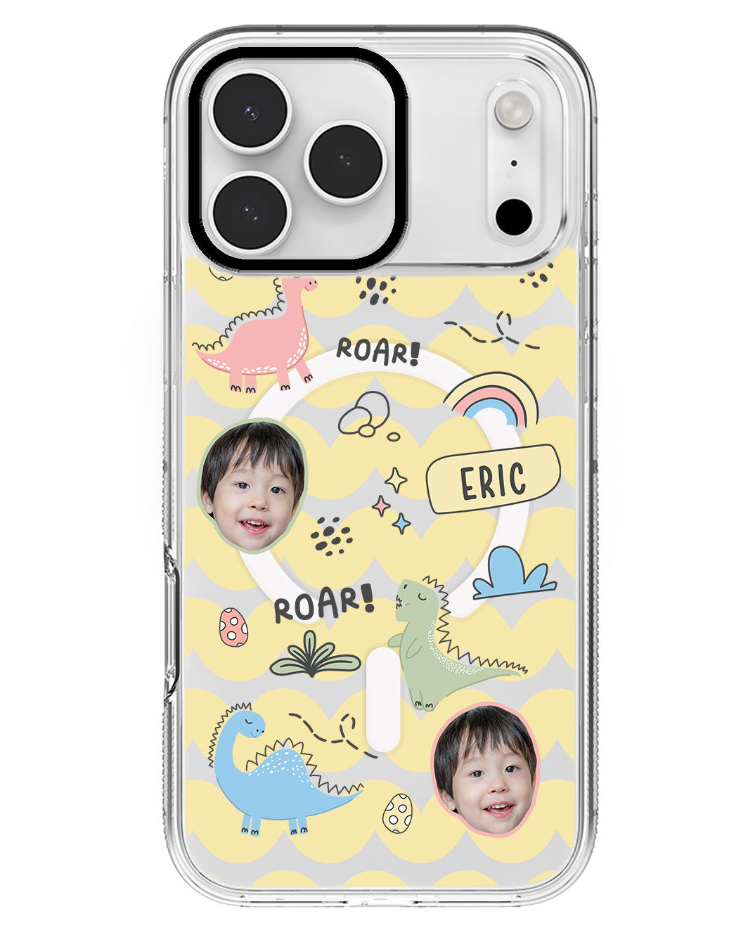 iPhone Rearguard MagSwap - Face Grid Dino