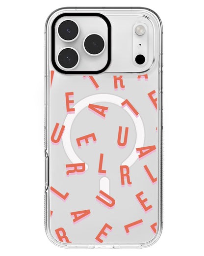 iPhone Rearguard MagSwap - CUSTOM MONOGRAM 1.0 Coral