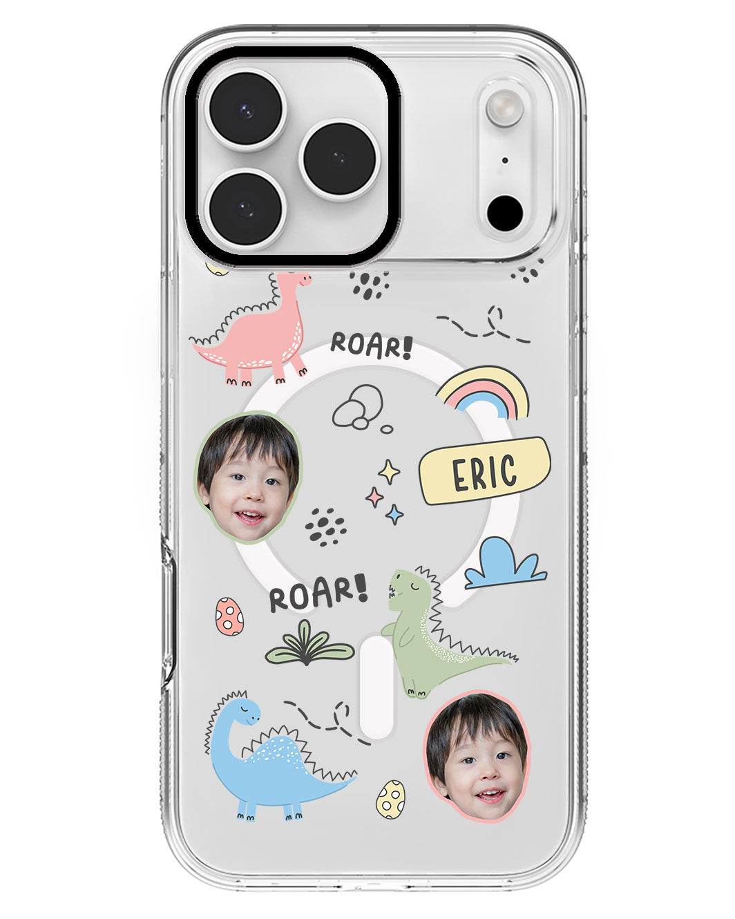 iPhone Rearguard MagSwap - Face Grid Dino