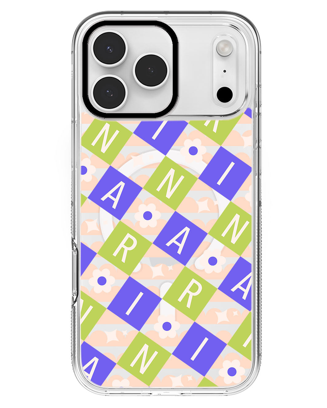 iPhone Rearguard MagSwap - CUSTOM MONOGRAM 3.0 Flower Grid 5.0