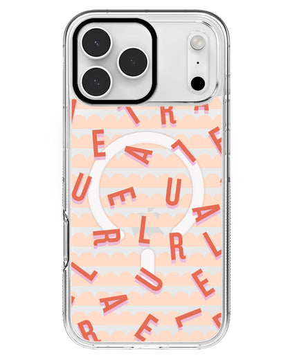 iPhone Rearguard MagSwap - CUSTOM MONOGRAM 1.0 Coral