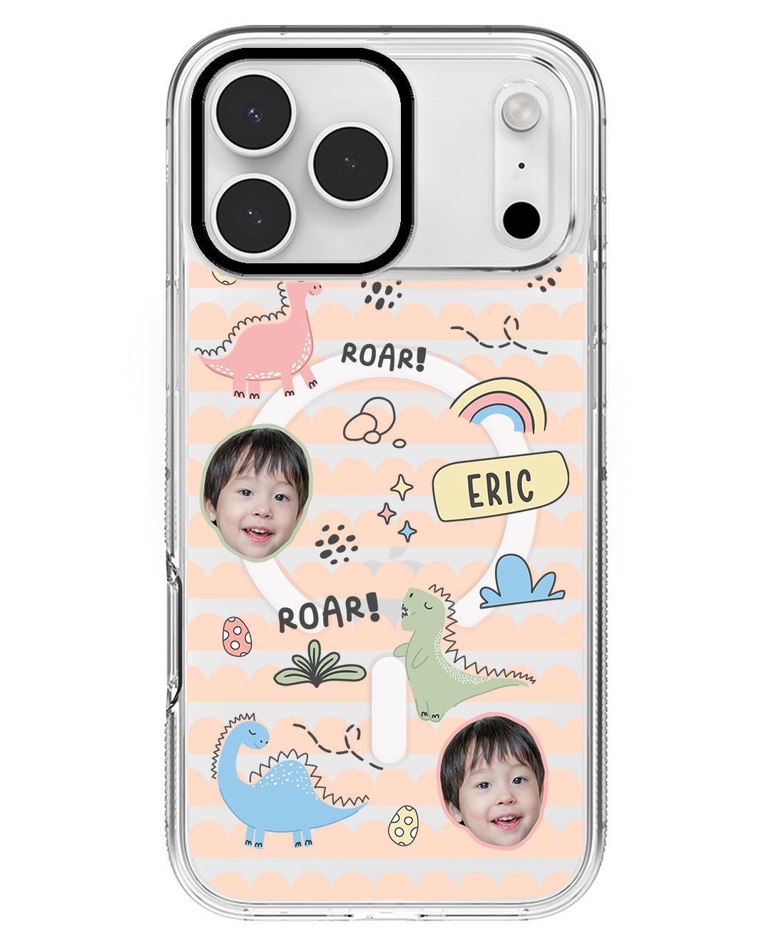 iPhone Rearguard MagSwap - Face Grid Dino