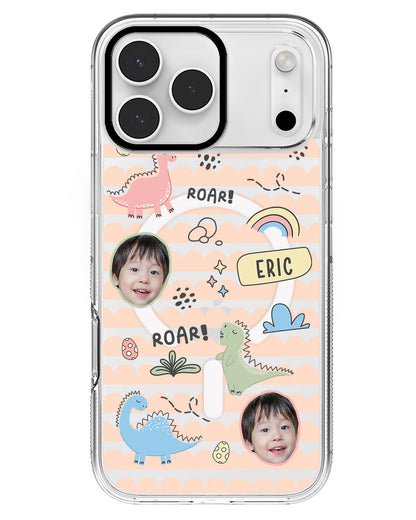 iPhone Rearguard MagSwap - Face Grid Dino