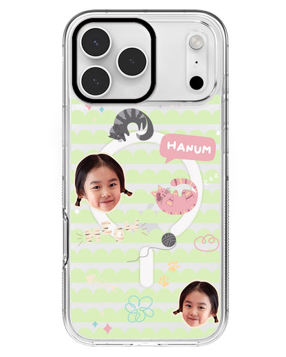 iPhone Rearguard MagSwap - Face Grid Kitty