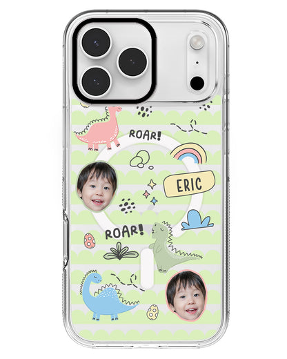 iPhone Rearguard MagSwap - Face Grid Dino