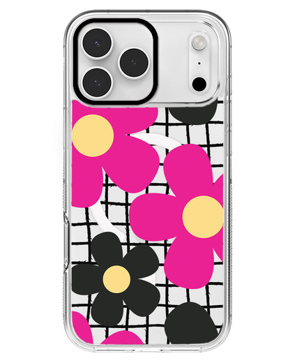 iPhone Rearguard MagSwap - Daisy Hot Pink