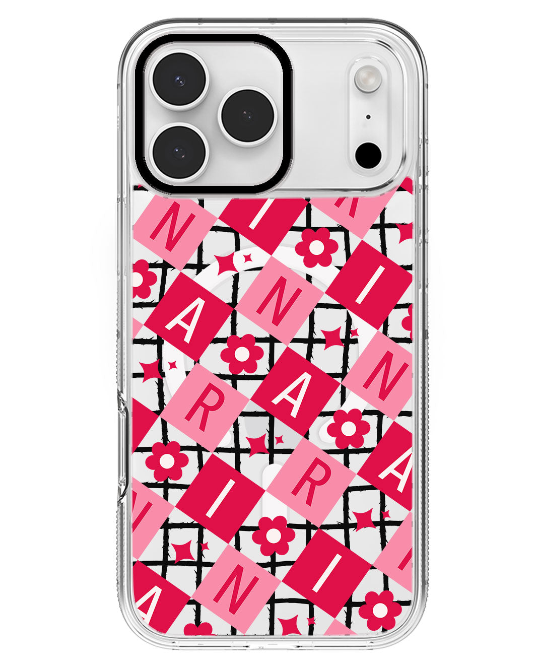 iPhone Rearguard MagSwap - CUSTOM MONOGRAM 3.0 Flower Grid 1.0