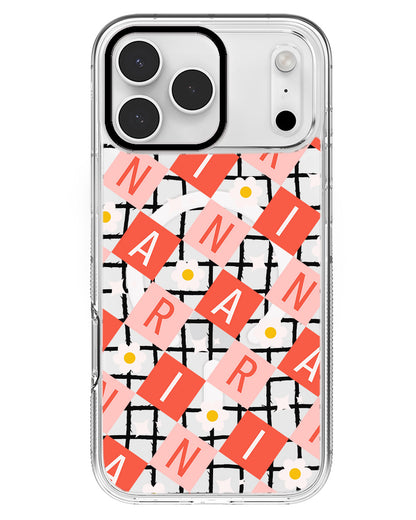 iPhone Rearguard MagSwap - CUSTOM MONOGRAM 3.0 Flower Grid 2.0