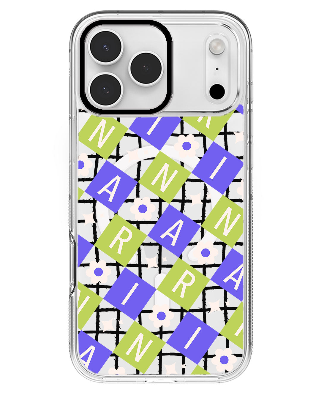 iPhone Rearguard MagSwap - CUSTOM MONOGRAM 3.0 Flower Grid 5.0