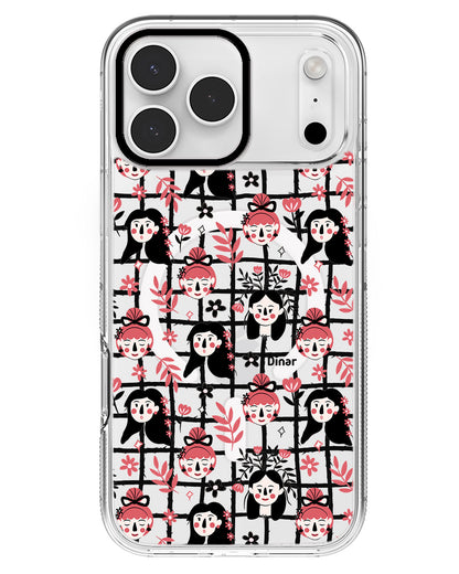 iPhone Rearguard MagSwap - Flowery Faces
