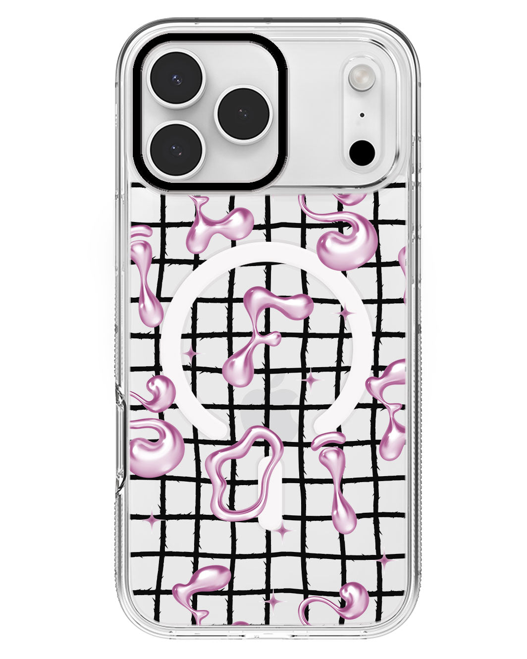 iPhone Rearguard MagSwap - Pink Chrome Monogram