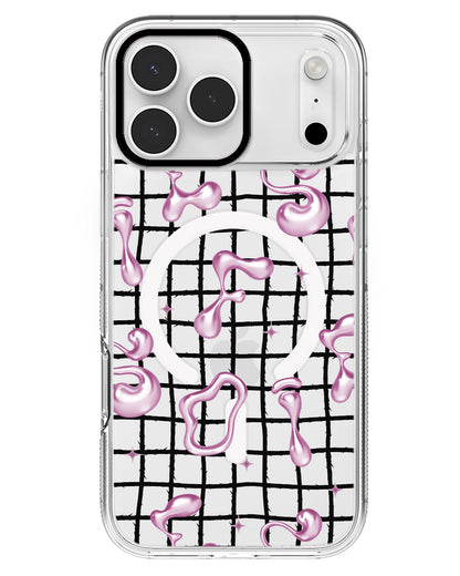 iPhone Rearguard MagSwap - Pink Chrome Monogram