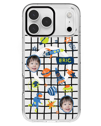 iPhone Rearguard MagSwap - Face Grid Galaxy