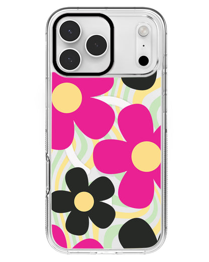 iPhone Rearguard MagSwap - Daisy Hot Pink