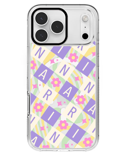iPhone Rearguard MagSwap - CUSTOM MONOGRAM 3.0 Flower Grid 3.0