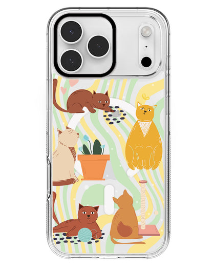 iPhone Rearguard MagSwap - Playful Cat