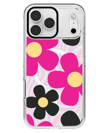 iPhone Rearguard MagSwap - Daisy Hot Pink