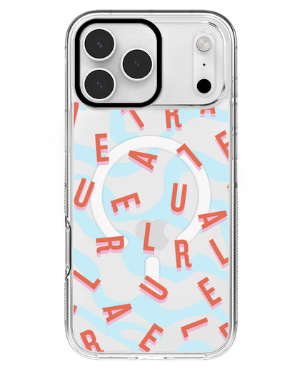 iPhone Rearguard MagSwap - CUSTOM MONOGRAM 1.0 Coral