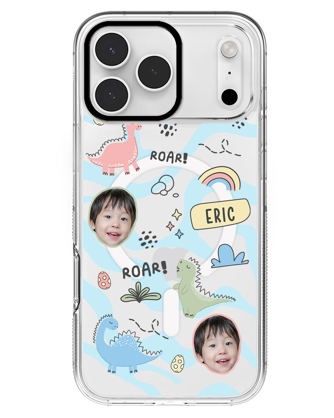 iPhone Rearguard MagSwap - Face Grid Dino