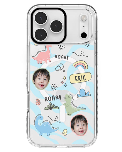 iPhone Rearguard MagSwap - Face Grid Dino
