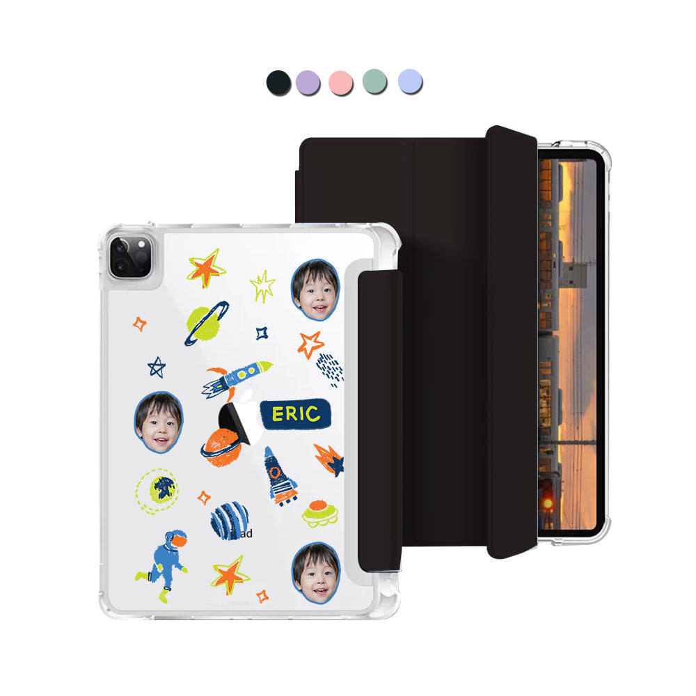 iPad Macaron Flip Cover - Face Grid Galaxy