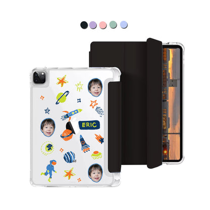 iPad Macaron Flip Cover - Face Grid Galaxy