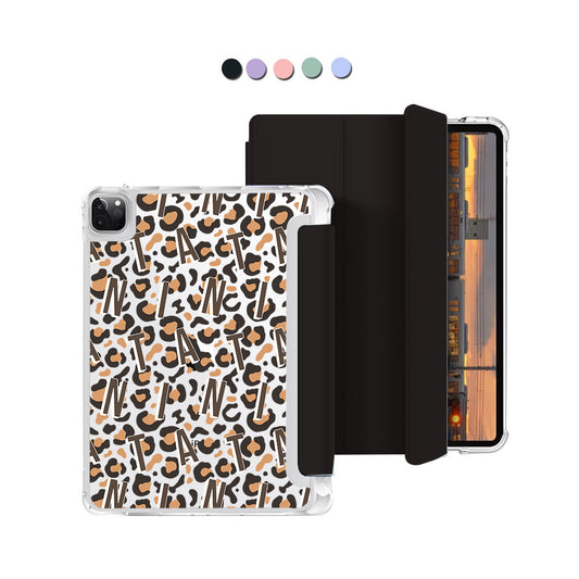 iPad Macaron Flip Cover - CUSTOM MONOGRAM 3.0 Leopard 2.0