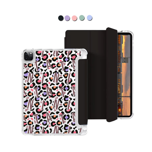 iPad Macaron Flip Cover - CUSTOM MONOGRAM 3.0 Leopard 5.0