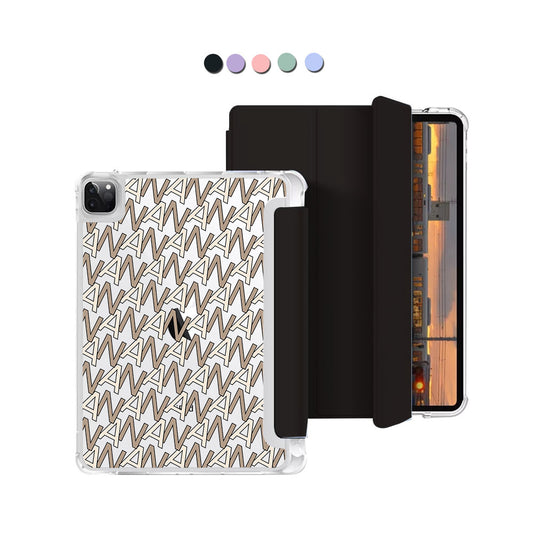 iPad Macaron Flip Cover - CUSTOM MONOGRAM 3.0 Initial 4.0