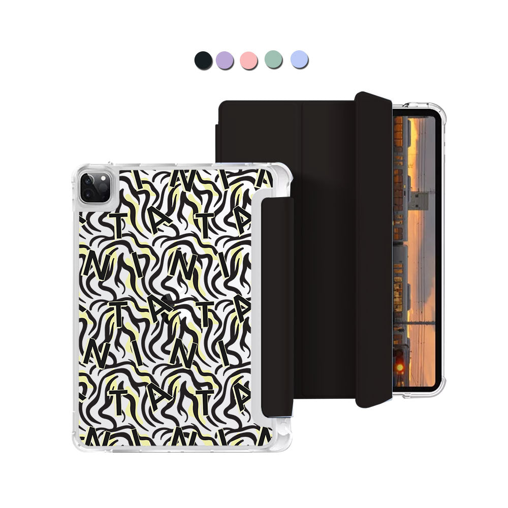 iPad Macaron Flip Cover - Tiger monogram 3.0