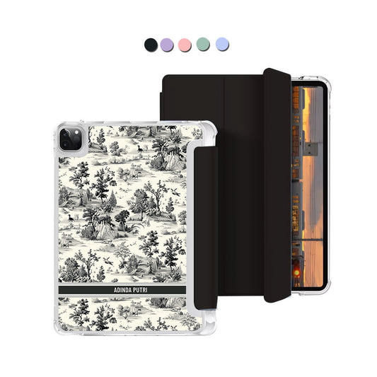 iPad Macaron Flip Cover - Toile du Juoy Faune