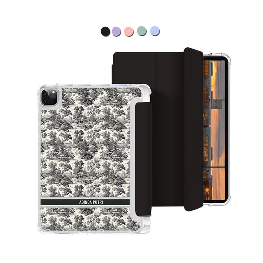 iPad Macaron Flip Cover - Toile du Juoy Nature
