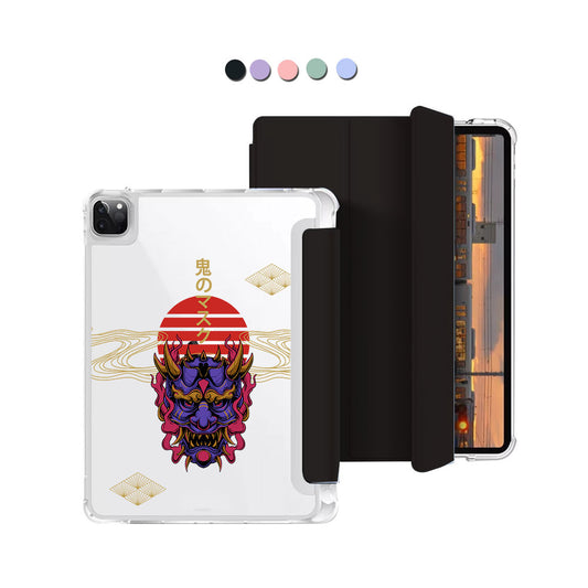 iPad Macaron Flip Cover - Oni Mask