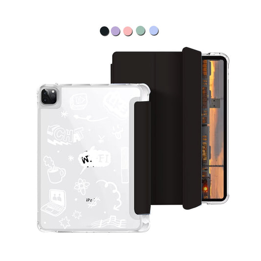 iPad Macaron Flip Cover - Social White