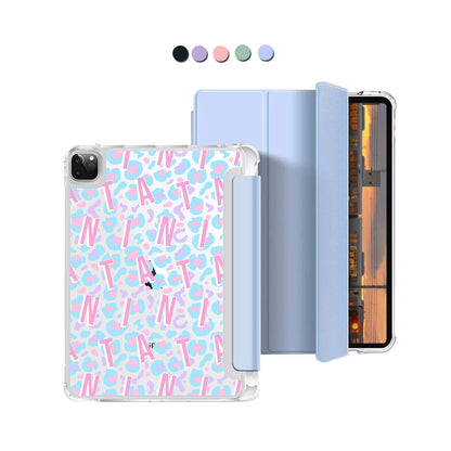 iPad Macaron Flip Cover - CUSTOM MONOGRAM 3.0 Leopard 6.0