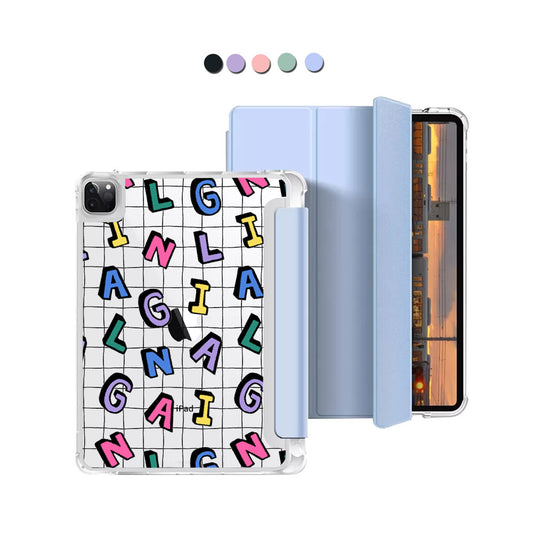 iPad Macaron Flip Cover - CUSTOM MONOGRAM 3.0 Playful 2.0
