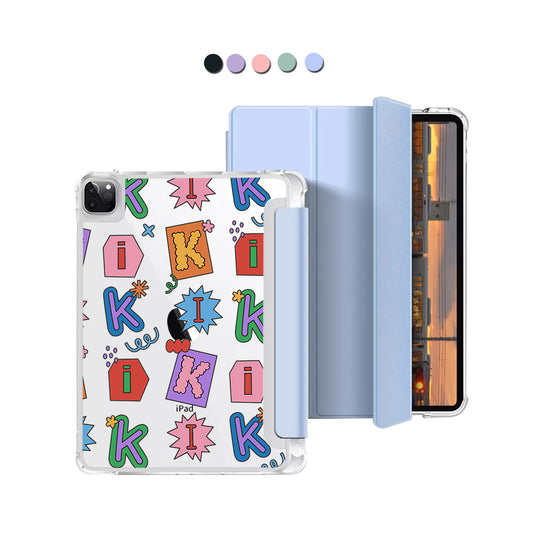 iPad Macaron Flip Cover - CUSTOM MONOGRAM 3.0 Adorable