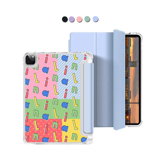 iPad Macaron Flip Cover - CUSTOM MONOGRAM 3.0 Abstract 1.0