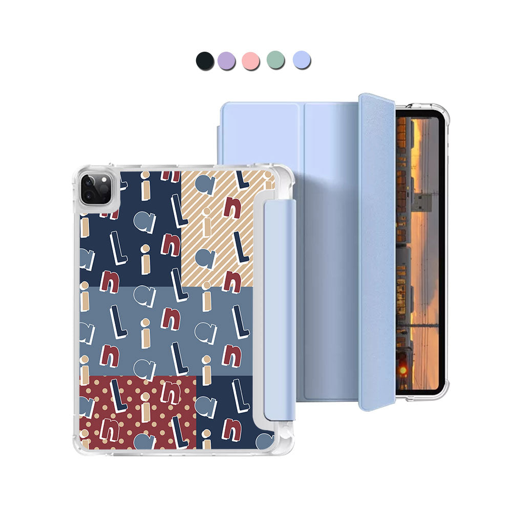 iPad Macaron Flip Cover - CUSTOM MONOGRAM 3.0 Abstract 3.0