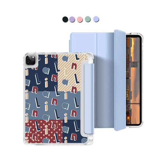 iPad Macaron Flip Cover - CUSTOM MONOGRAM 3.0 Abstract 3.0