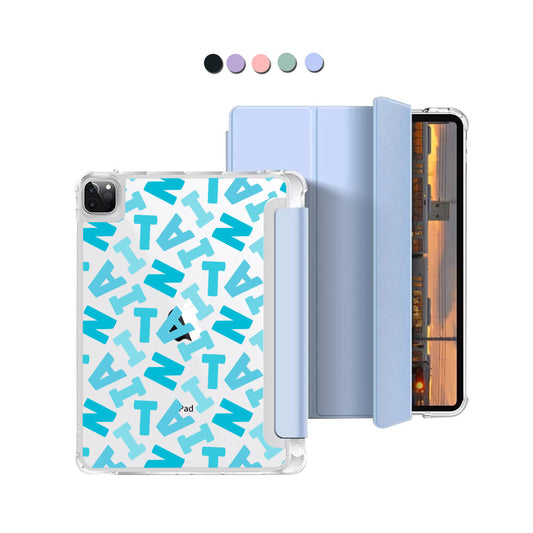 iPad Macaron Flip Cover - CUSTOM MONOGRAM 3.0 Scattered 5.0