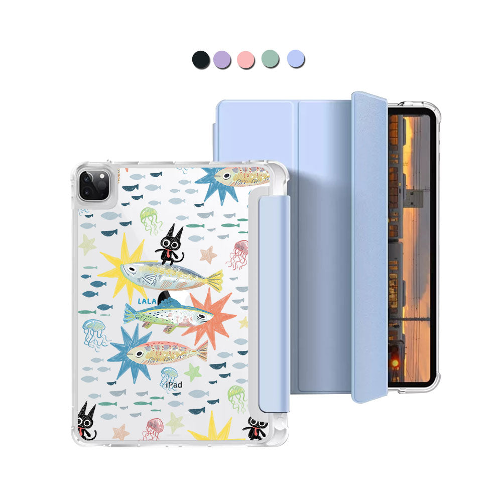 iPad Macaron Flip Cover - The Fish Surfer