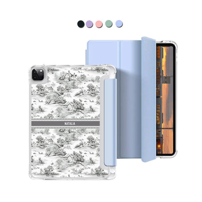 iPad Macaron Flip Cover - Toile du Juoy Boat House