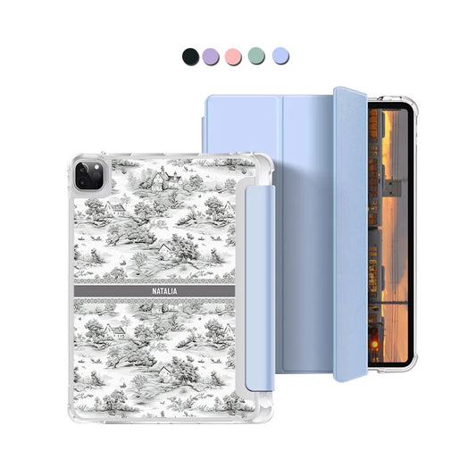 iPad Macaron Flip Cover - Toile du Juoy Boat House