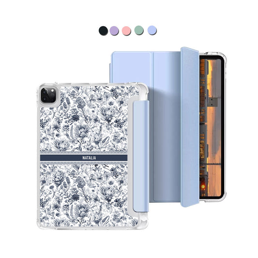 iPad Macaron Flip Cover - Toile du Juoy Botanica