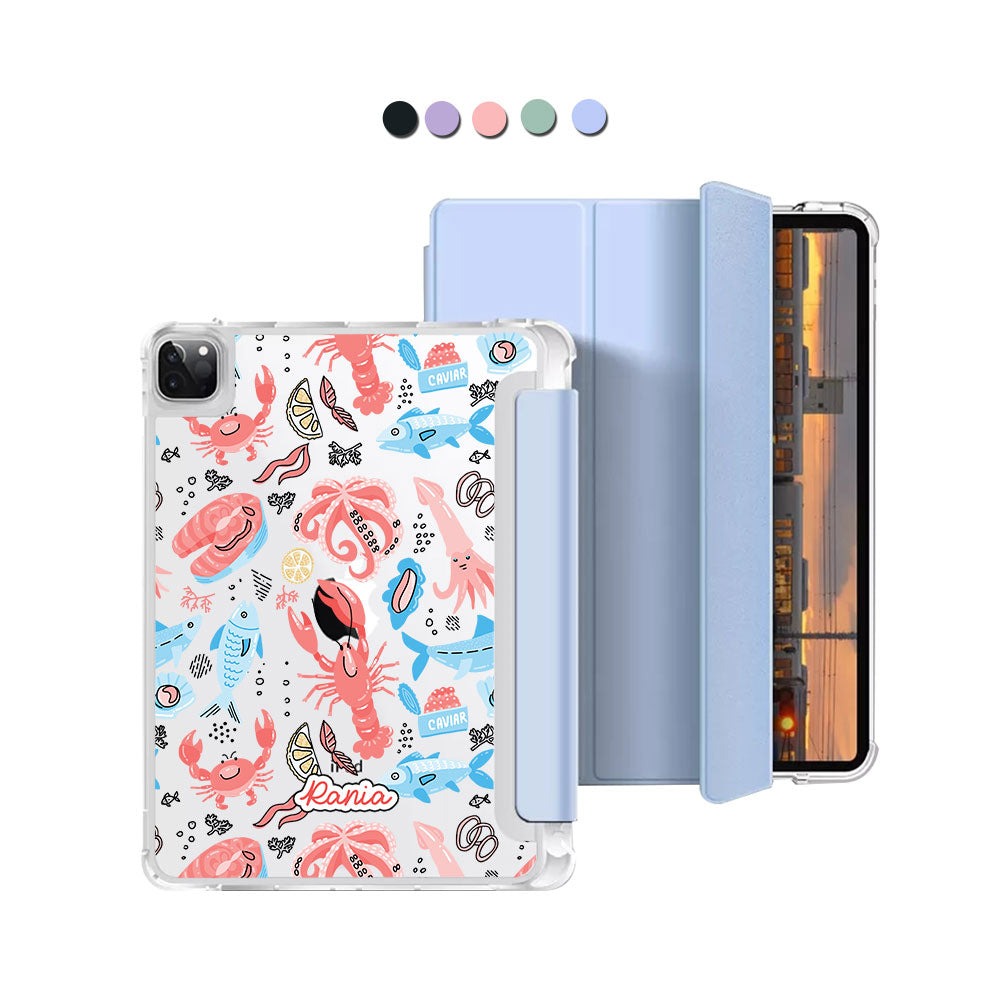 iPad Macaron Flip Cover - Seafood 2.0