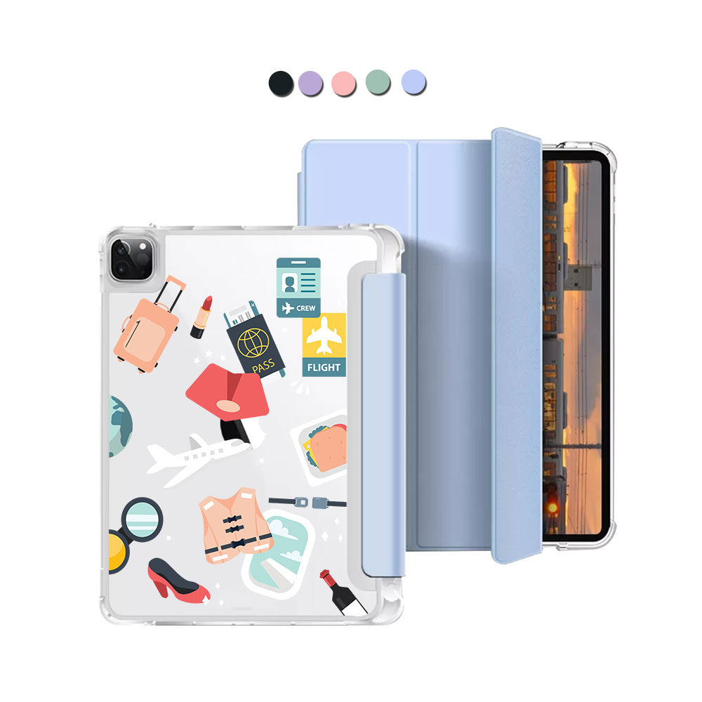 iPad Macaron Flip Cover - Stewardess or Flight Attendant