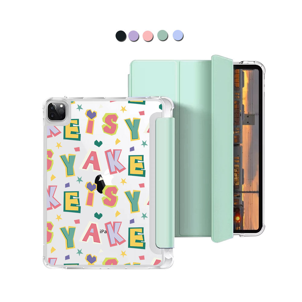 iPad Macaron Flip Cover - Adorable monogram 4.0