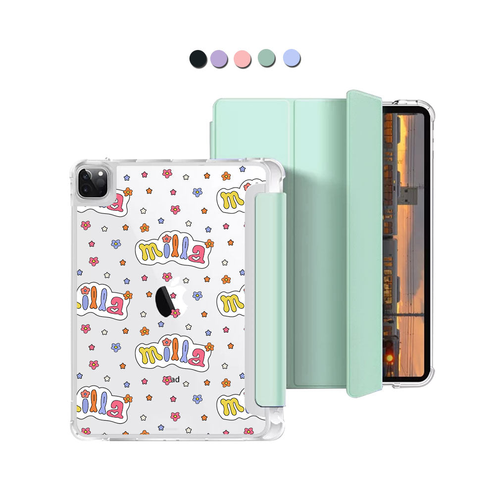 iPad Macaron Flip Cover - Adorable monogram 5.0