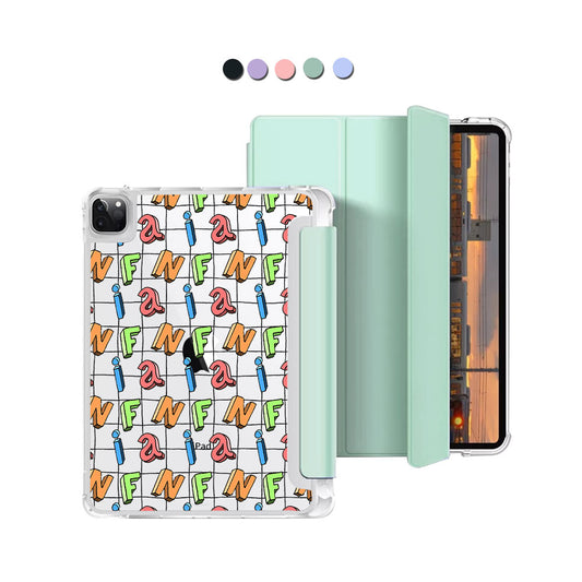 iPad Macaron Flip Cover - CUSTOM MONOGRAM 3.0 Playful
